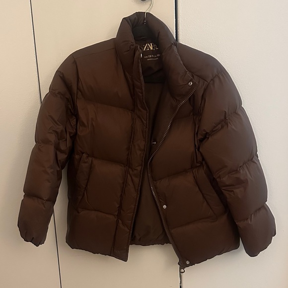 Zara Jackets & Blazers - Zara Brown Puffer Jacket
